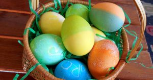 Easter Eggs in a basket in Wichita, KS